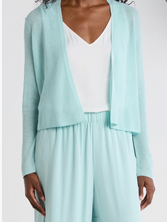 Eileen Fisher Sweaters - Eileen Fisher Organic Linen and Cotton Open Cardigan POOL teal Size small NEW